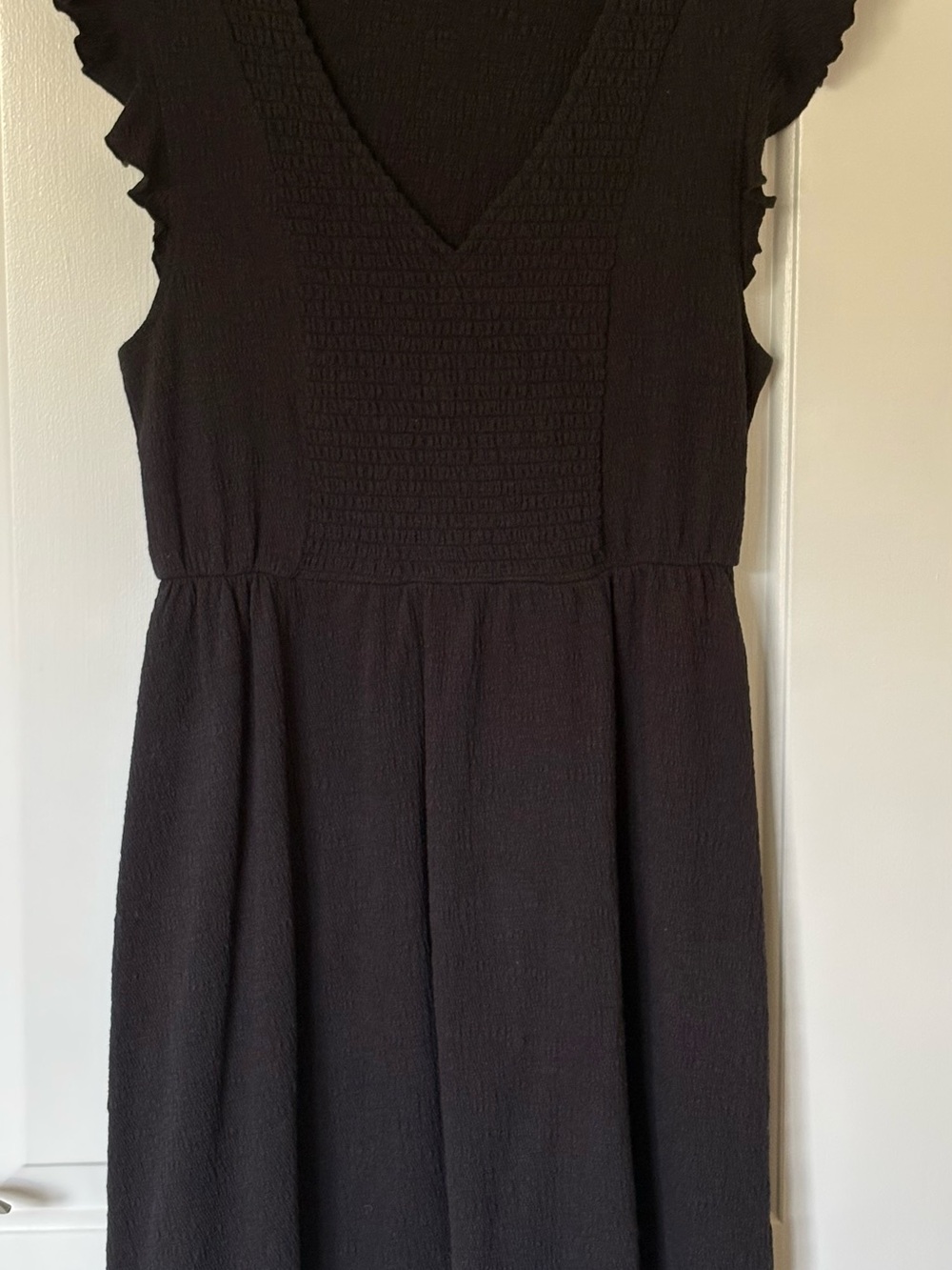 Roxy Black V-Neck Midi Dress